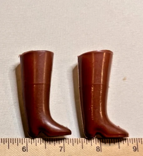 SINDY PEDIGREE UK VINTAGE REPRO BROWN BOOTS FOR CHUNKY LEG FITS TAMMY IDEAL SUSI
