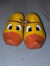 Miniature Traditional Dutch Wooden Clogs “Klompen” – Netherlands Folk Souvenir