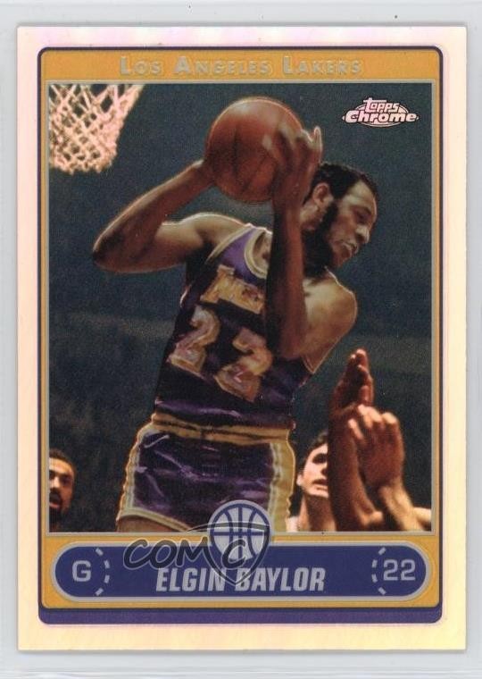 2006-07 Topps Chrome Refractor Elgin Baylor #158 HOF 1oq2