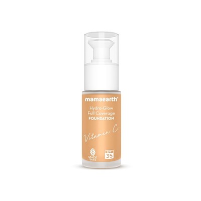 Mamaearth Hydra-Glow Full Coverage Dewy Finish Liquid Foundation With Vitamin C