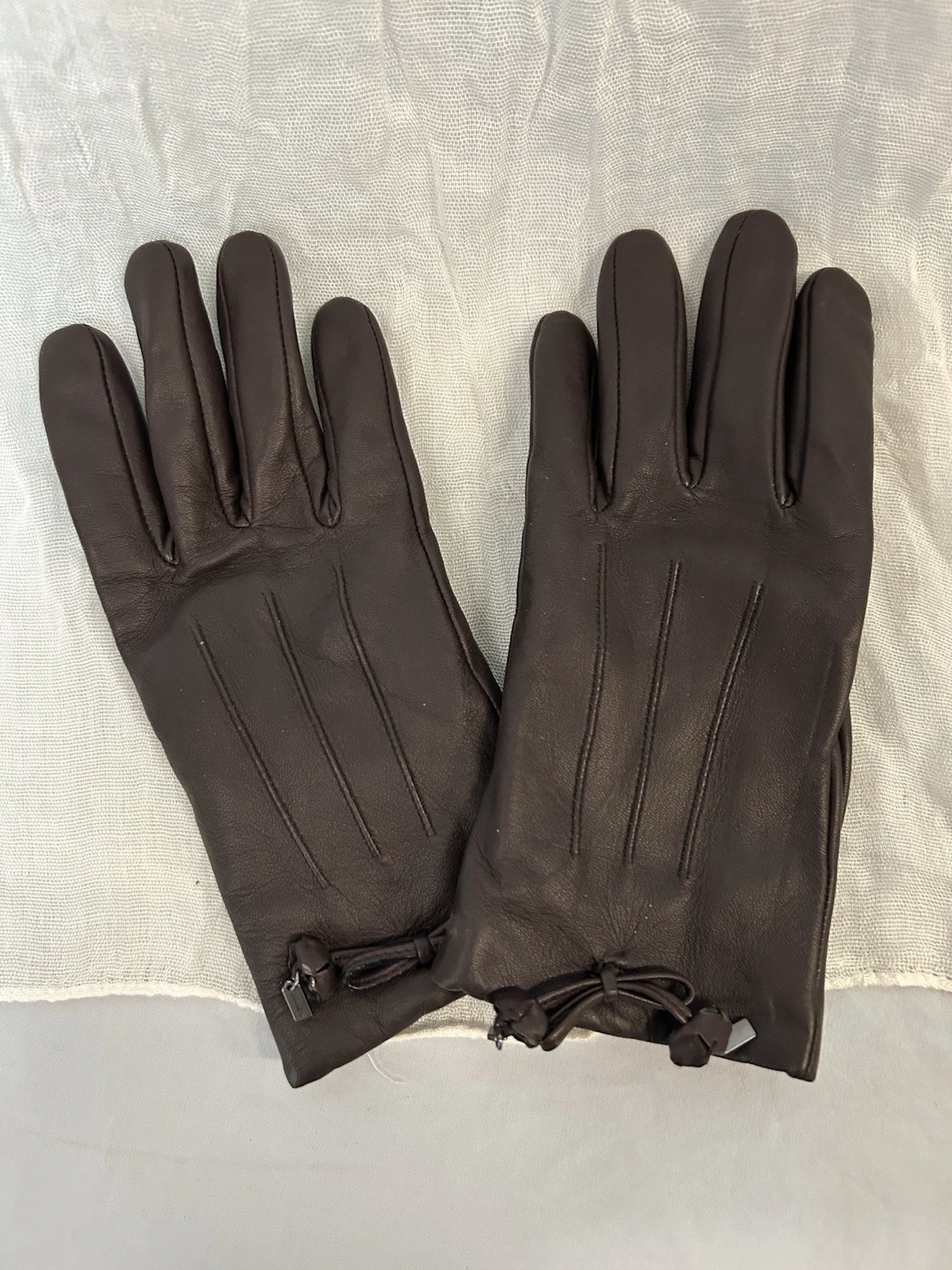 Brown Leather Gloves COACH Wool-Lined Size 6.5 EUC
Opens in a new window or tab