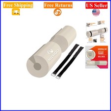 Pearl White Foam Barbell Hip Thrust Pad for Squats and Lunges, 17"