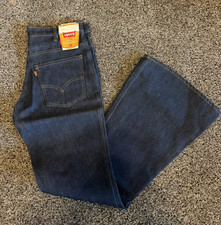 Vintage 70s Levis Big Bell Bottom Flare Jeans 684 Orange Tab 34 X 34