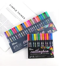 Double Line Outline Marker Pen Set for Kids Drawing Writing Art Crafts