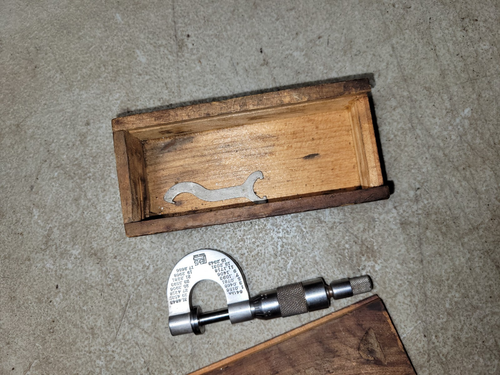 old Brown & Sharpe No. 230 RS Machinists 0 to 3/8'' Paper Gage Micrometer w/Box - Afbeelding 6 van 17