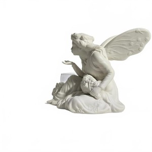 Partylite ARIANA P7135 White Bisque Porcelain Fairy Tea Light Holder Figurine
