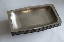 Set of 8 Vintage Chichester Stainless Steel Mid Century Serving Trays Dishes
