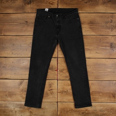 Levis 511 Jeans 32x30 Herren Schwarz Slim Tapered Faded Stonewash Denim