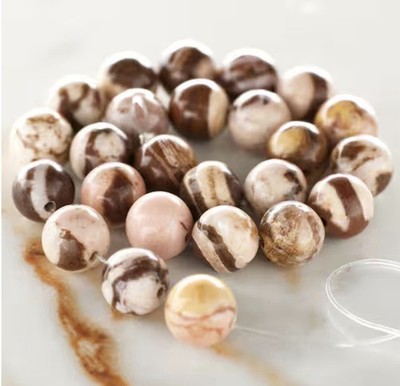 Brown Zebra Jade Round Beads, 8mm by Bead Landing