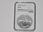 2002 $1 American Silver Eagle NGC MS69 Brown Label