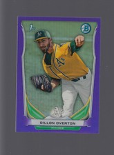 2014 Bowman Chrome Mini Purple Refractor Parallel #37 Dillon Overton RC 3/3