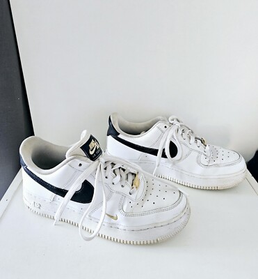 white black gold nike shoes