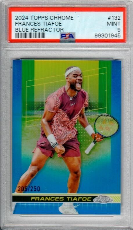2024 Topps Chrome FRANCES TIAFOE Blue Refractor #132 PSA 9