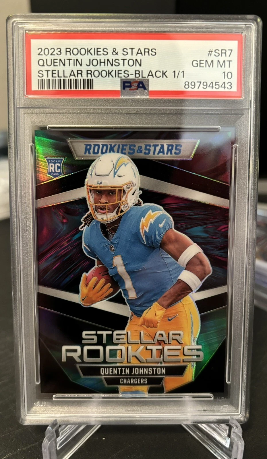 Quentin Johnston Panini Rookies & Stars Stellar Rookies #SR7 Black 1/1