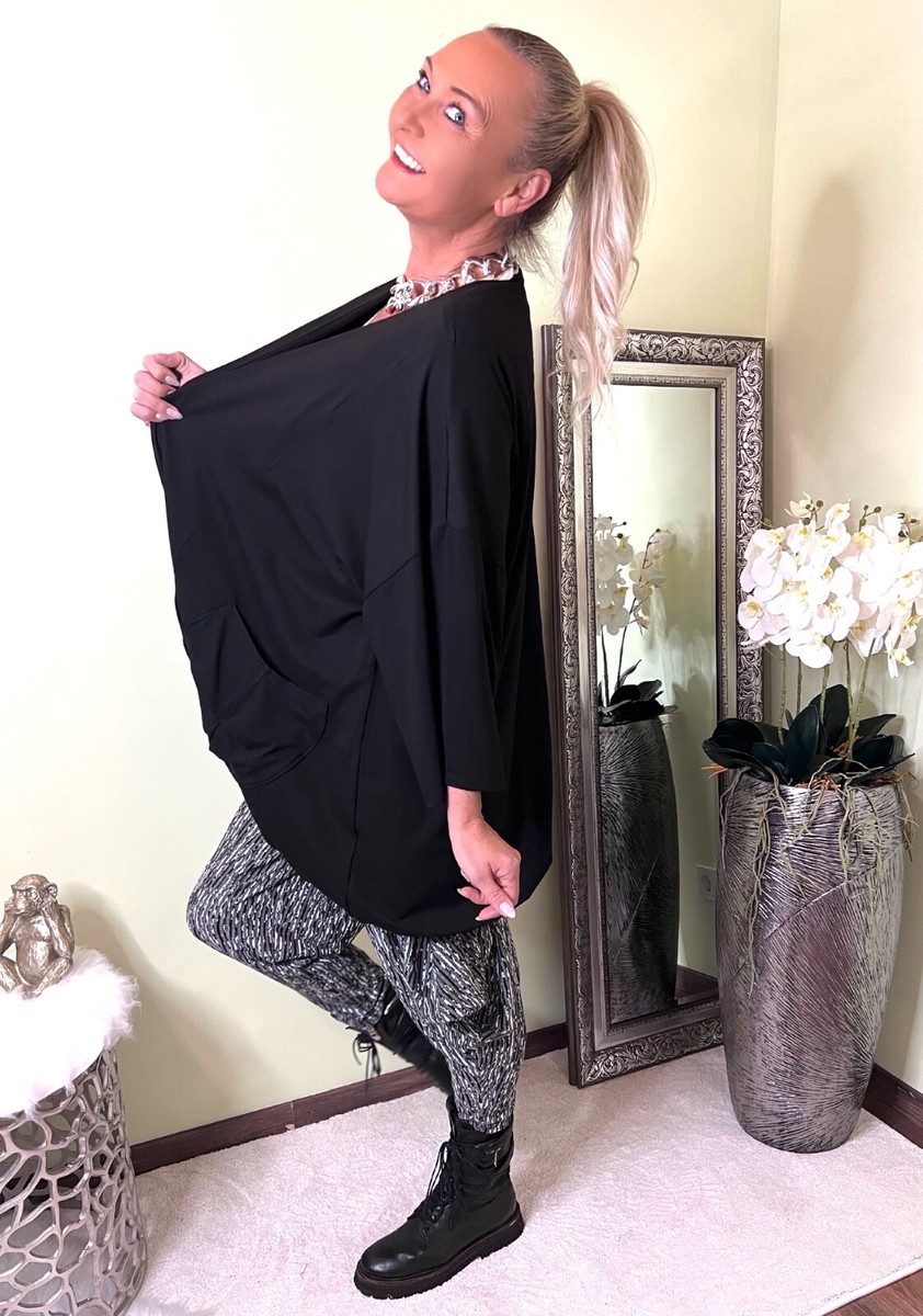 Giacca Oversize My Obsession A Palloncino &ndash; Nero &ndash; Taglie 44-58 (XL-4XL) &ndash; Nuova Con Etichette