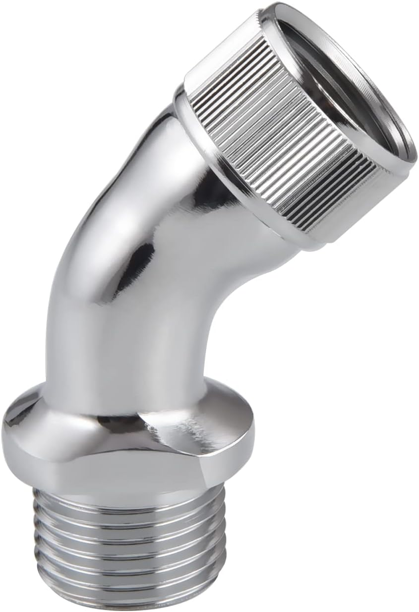 45 Degree Shower Elbow Adapter,Elbow Adapter for Shower Head,Female to Male Chro