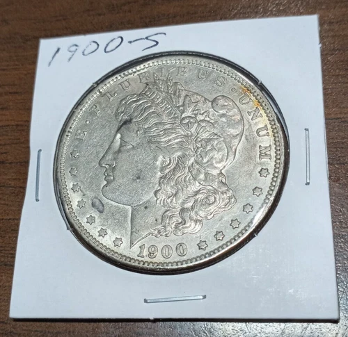 1900-S Morgan Dollar - Looks AU+ - Rim Bump - Luster