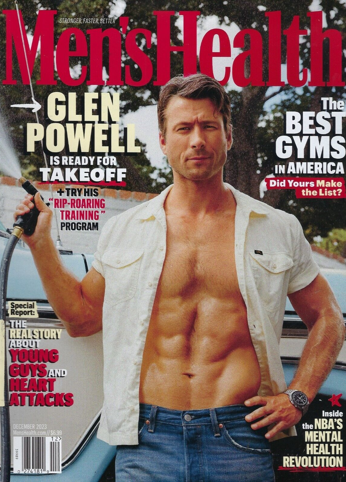 Men's Health Magazine December 2023 Glen Powell IDEAL IJL