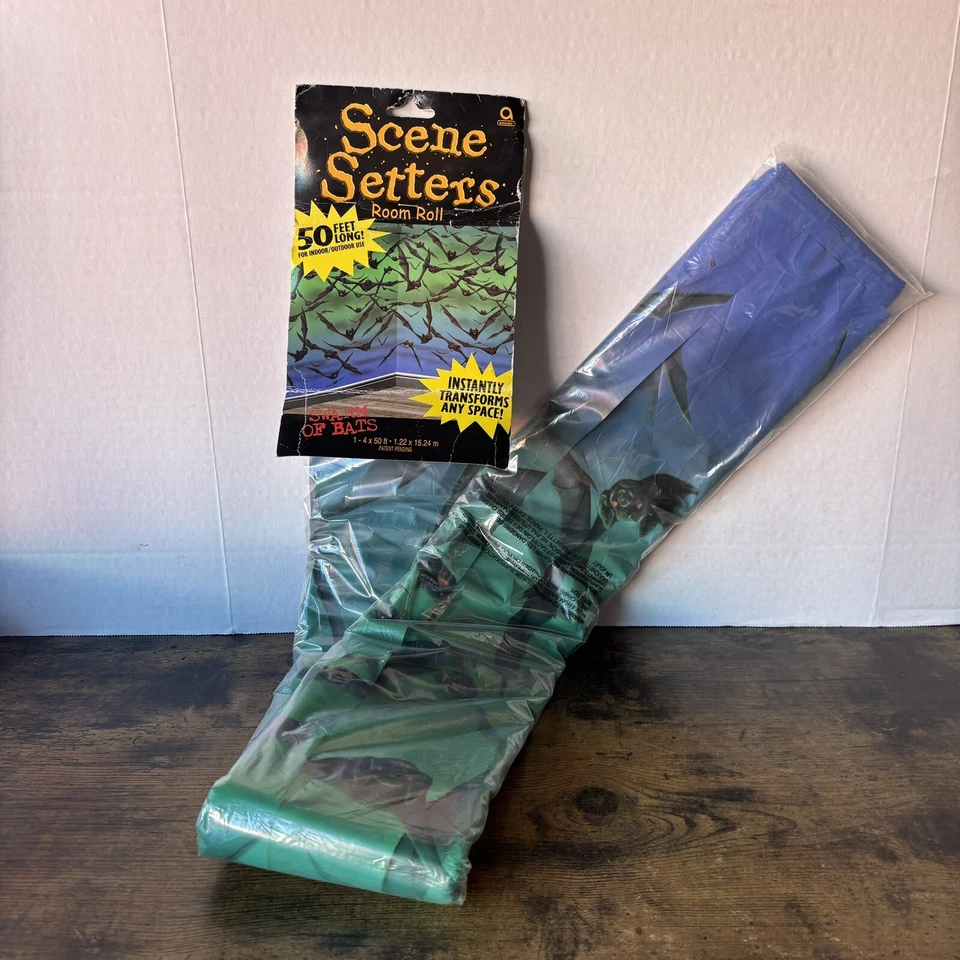 Swarm Of Bats Haunted Halloween Party Decoration Scene Setters Room Roll 50 ft - Image 3 of 4