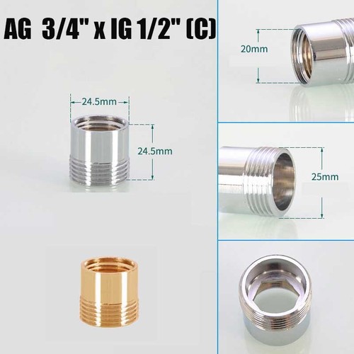 Wasserhahn Adapter 20 22 24 32mm Doppelgewinde Wasserfilter Perlator Aufsatz - Bild 23 von 26