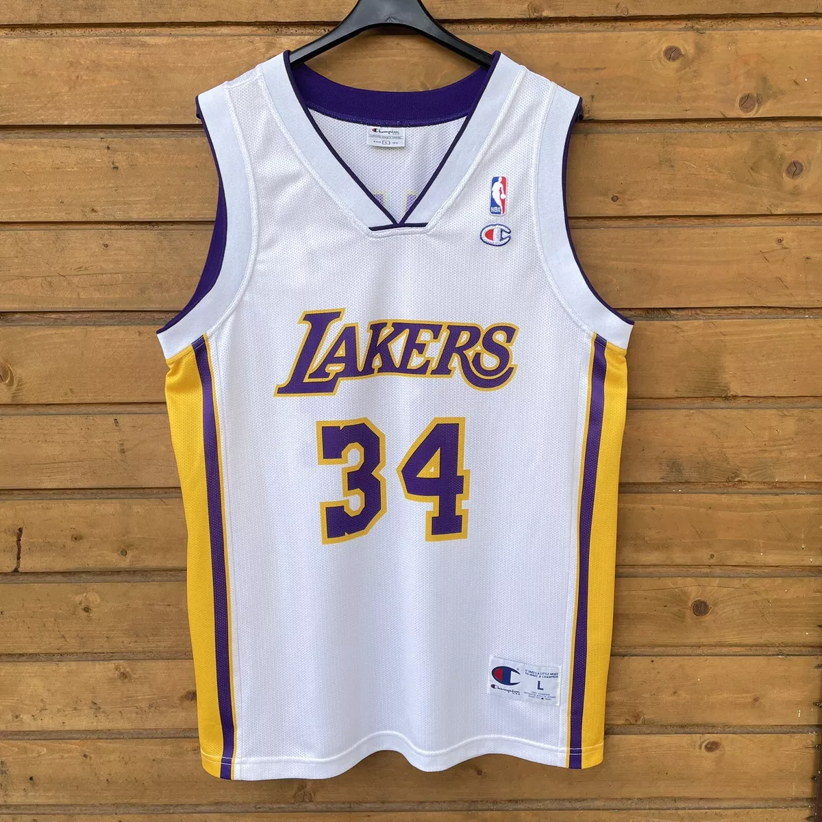 Vintage 90s LA Lakers Shaquille O'Neal 34 Jersey Champion L NBA Basketball