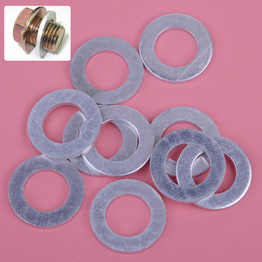 10pcs Fit for Honda Acura 14mm Engine Oil Drain Plug Crush Washer