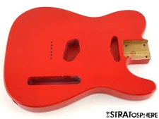 NEW Replacement BODY for Fender Telecaster Tele, Roasted Ash, Fiesta Red