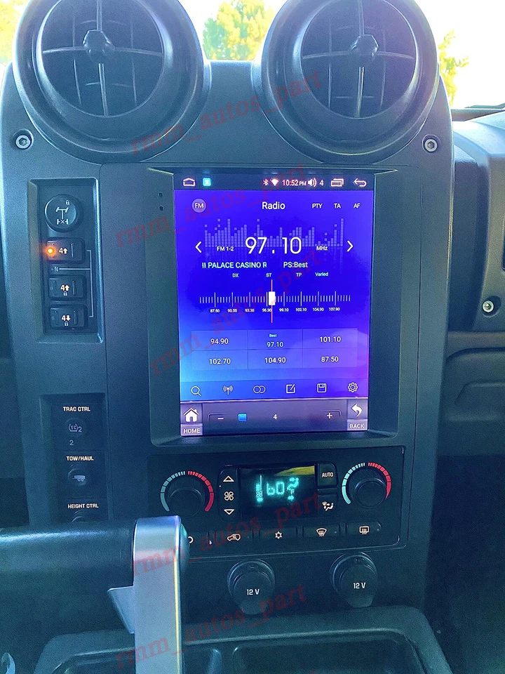 4+64GB 9.7" Android 14 Carplay Car Radio Stereo GPS Navi For Hummer H2 2002-2007 - Image 2 of 4