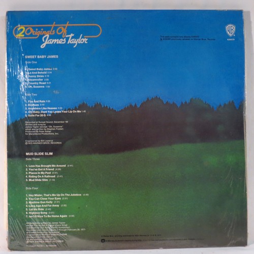 JAMES TAYLOR 2 Originals Of James Taylor 1975 UK 2xLP SEALED Sweet, Mud Slide - Picture 2 of 2