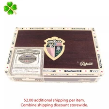 The American Robusto Empty Wood Cigar Box 8.75" x 5.5" x 2"
