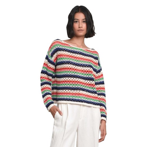 Miss Sixty Y2K Colorful Striped Fitted Knit Top XS/S Vintage 2000s
