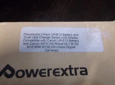 Powerextra 2 Pack Camera Batteries LP-E12 USB Dual Charger For Eos M50 SX70