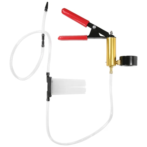 Hand Held Vacuum Pressure Pump Tester Set Brake Fluid Bleeder Bleeding Kit + Box - Picture 23 of 23