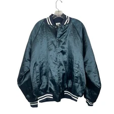 VINTAGE Auburn Sportswear Bomber Jacket Blue-Men's XL