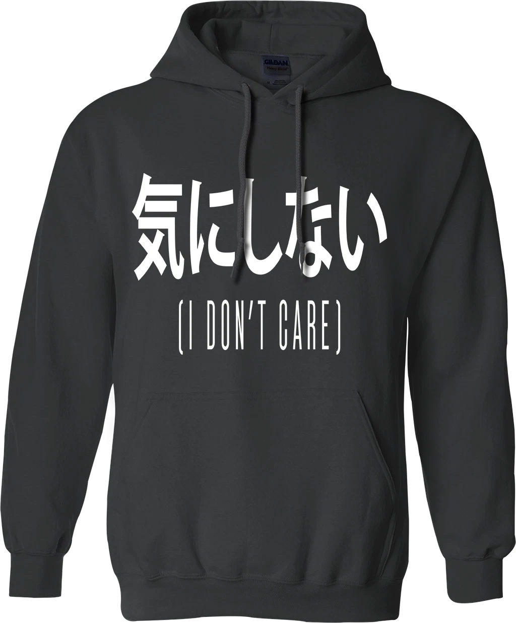 RHUDE Felpa con cappuccio scrittura cinese I Don't Care slogan divertente scherzo retrò adulto regalo top