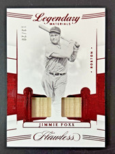 2020 Flawless #LM-JF Jimmie Foxx Dual Patches Bat Relic Ruby /20