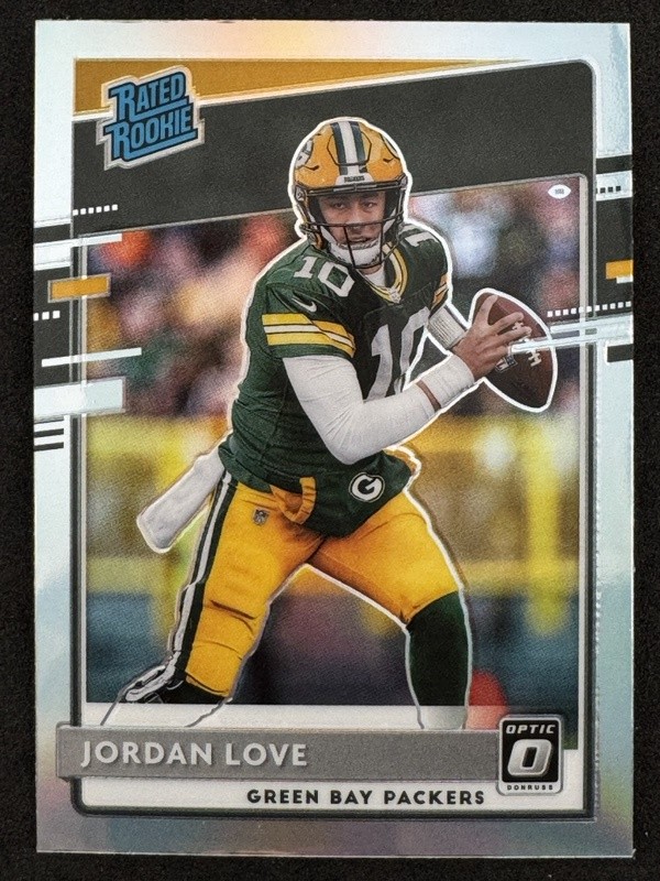 Jordan Love Rated Rookie Holo 2020 Donruss Optic #154