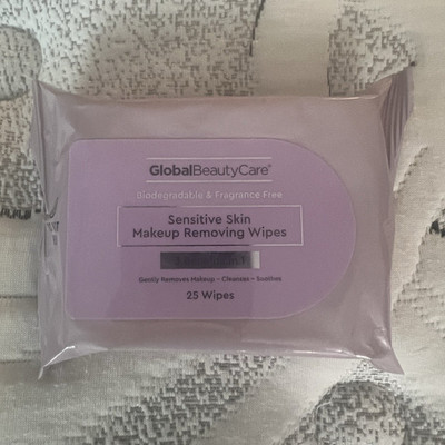 Global Beauty Care Makeup Remover Wipes 25ct Sensitive Skin Fragrance Free