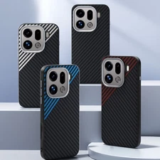 For OPPO Find X9 Pro, Phone Case Carbon Fiber Magnetic Business Matte Cover