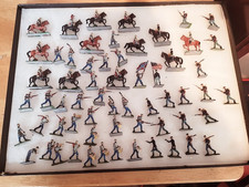 NICE VINTAGE LOT OF 60 PIECES LEAD CIVIL WAR BLUE  GRAY FIGURES