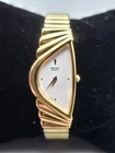 Seiko Rivoli Half Moon Gold Tone 20mm white dial Women's Wristwatch 1N00-5E09
