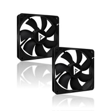 120mm Silent PC Case Fan 2-Pack – AF212S-BK, High Airflow 57.67 CFM, Low Nois...