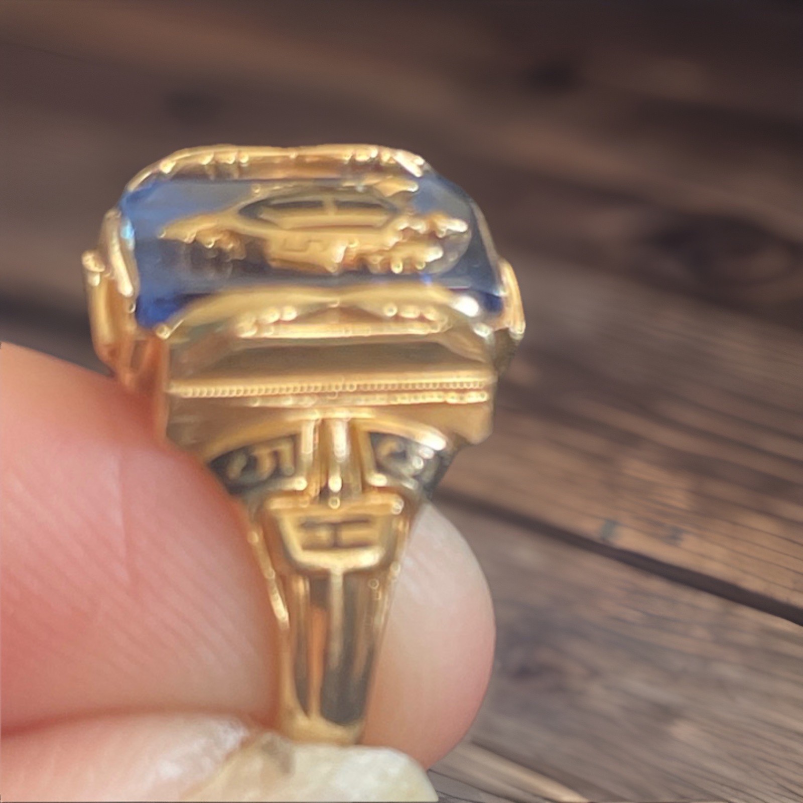Rare 1955 High School Class Ring – Solid 10K Gold… - image 3