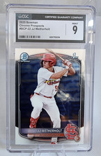 2025 JJ Wetherholt Chrome Prospects #BCP-22 SGC Mint 9 Baseball Card