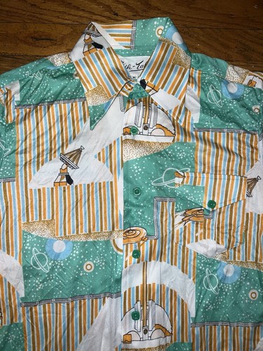 Men’s Vintage 70s Disco Shirt Collared - Deadstock NOS - Picture 6 of 6