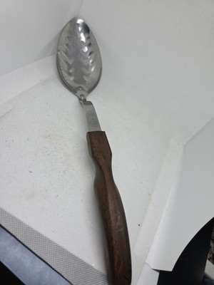 CUTCO Slotted Spoon Classic Brown Model 13 Stainless Steel USA 