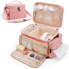 Breast Pump Bag Fit for Spectra S1 and S2, Pumping with Waterproof Pink