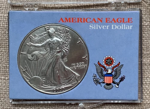 2000 Walking Liberty American Eagle Silver Dollar. 1 oz. Fine Silver