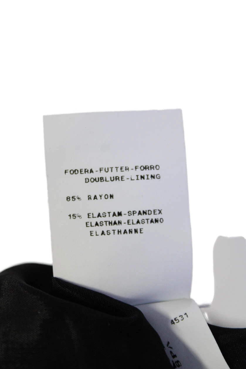 Abito Moschino donna nero girocollo spacco schiena senza maniche tubino taglia 8