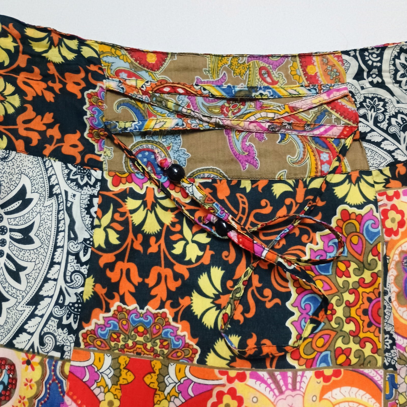 New Direction Rainbow Paisley Patchwork Cotton A … - image 3